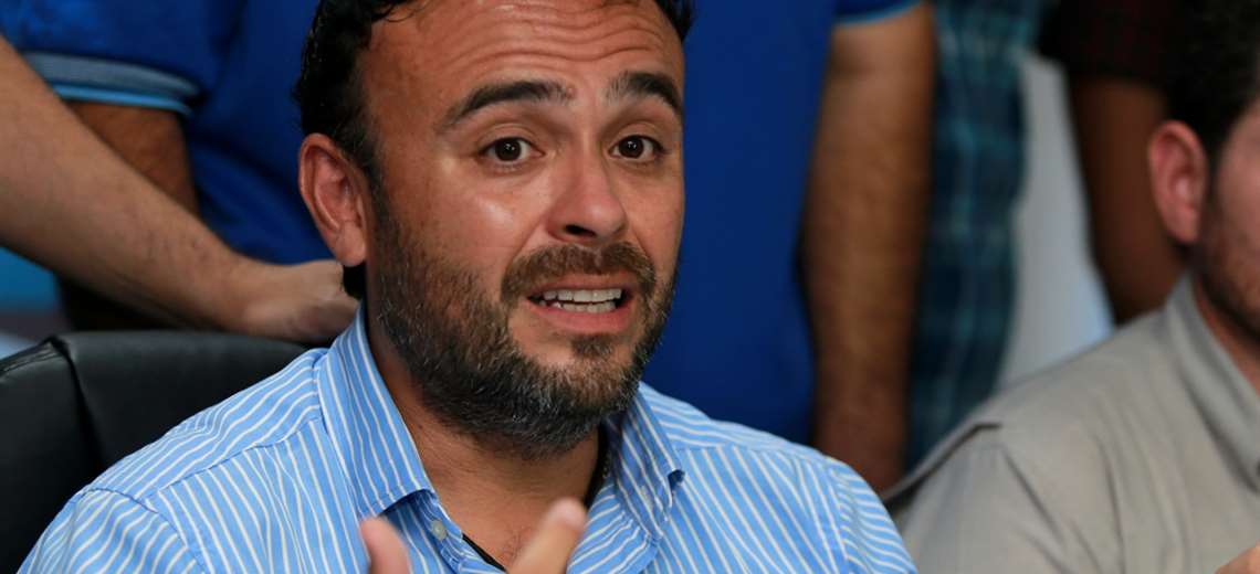 Juan Jordán, presidente del club Blooming. Foto. Fuad Landívar 