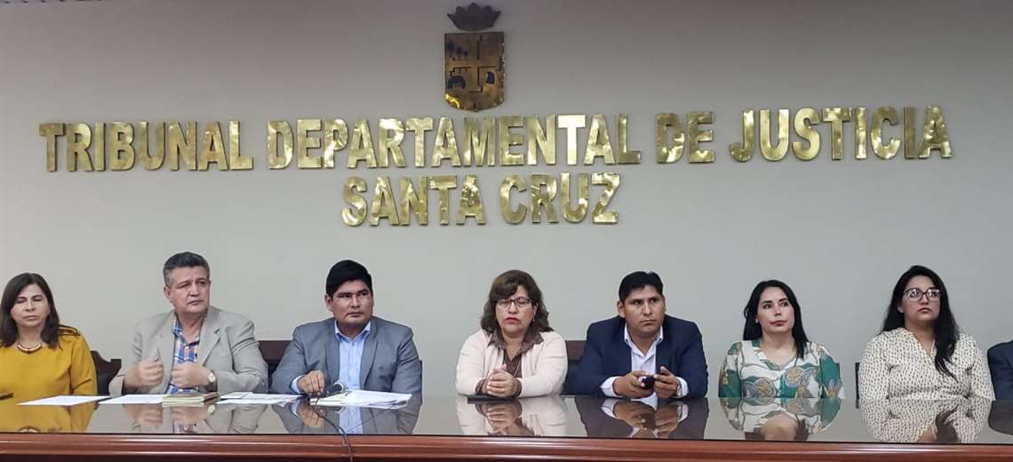 El TSJ de Santa Cruz dio una conferencia de prensa este viernes