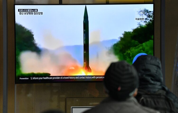 El lanzamiento, reportado por la prensa de Corea del Sur (AFP)