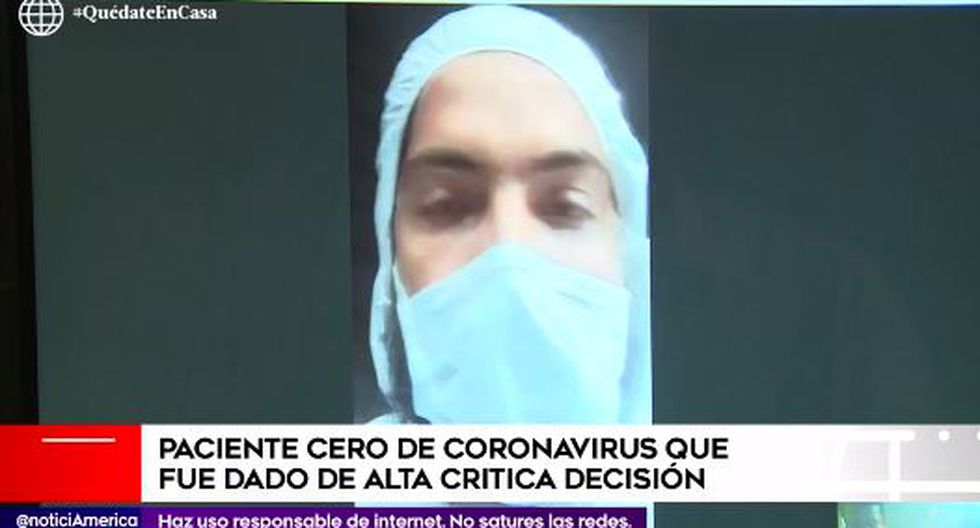 Paciente por coronavirus denuncia que le dieron de alta sin estar restablecido. (Captura)