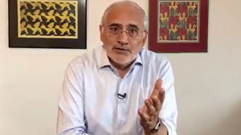 El candidato a la presidencia por la alianza Comunidad Ciudadana (CC), Carlos Mesa, en un video. Foto: captura video