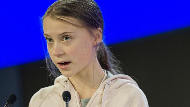 Greta Thunberg en el foro de Davos.