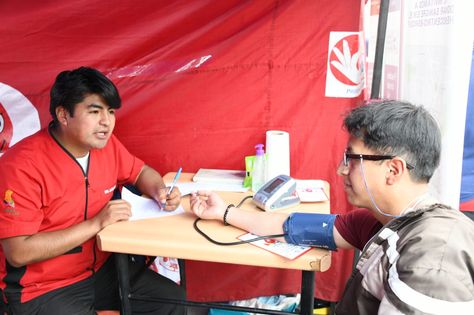 Campaña de donación de sangre en La Paz.