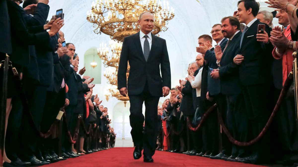 El presidente ruso, Vladímir Putin, en la toma de posesión de la presidencia, en mayo de 2018 en el Kremlin.