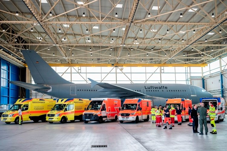 Una foto del exterior del A310 (Foto: EFE/EPA/KEVIN SCHREIB/Twitter @Team_Luftwaffe)