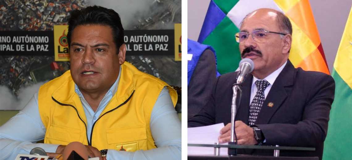 Luis Revilla, alcalde de La Paz, y Aníbal Cruz, ministro de Salud. Foto: redes sociales