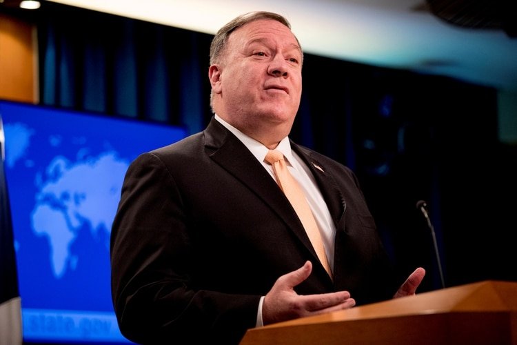 Mike Pompeo opinó que Juan Guaidó es el político más popular de Venezuela (Andrew Harnik/ Pool via REUTERS)