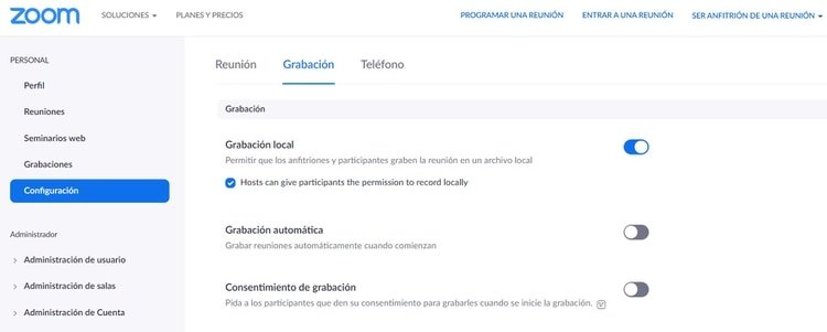Desde la versión desktop también se pueden administrar varios permisos.