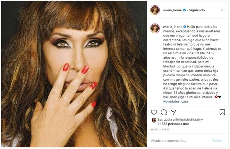 Moria Casán (Foto: Instagram)