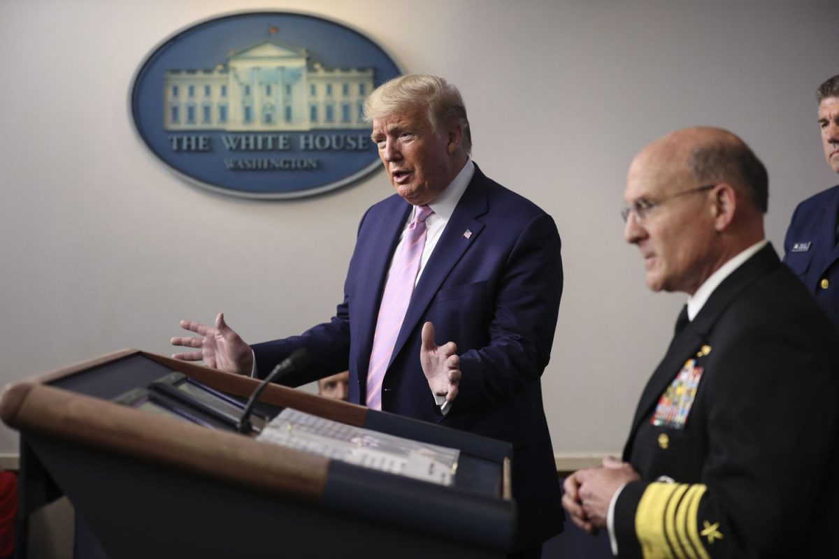 Donald Trump, durante su rueda de prensa, en la Casa Blanca.