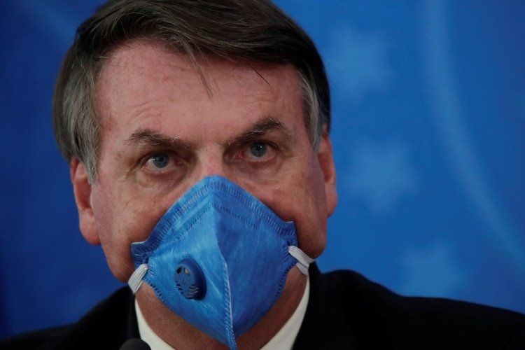 Bolsonaro durante una conferencia de prensa el 20 de marzo.(REUTERS/Ueslei Marcelino)