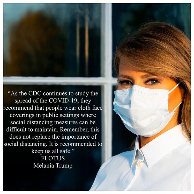 La foto que publicó Melania Trump en su cuenta de Twitter (@FLOTUS)