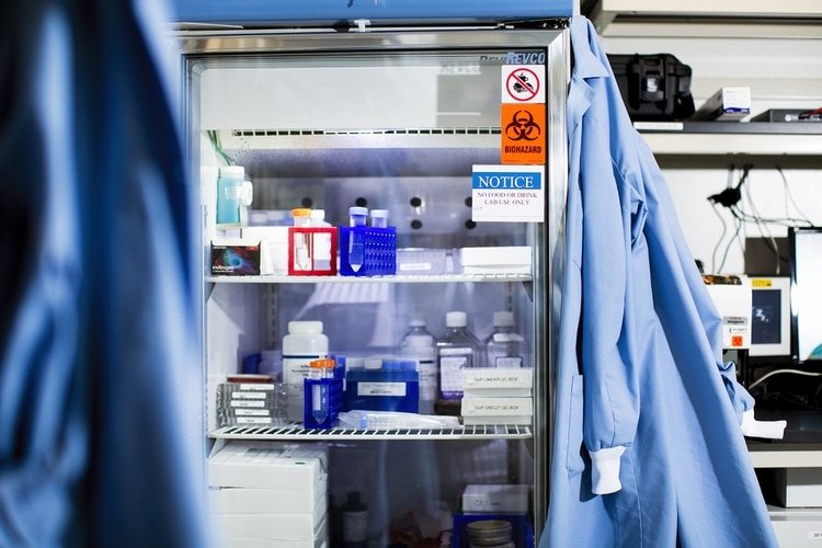 Un sector del laboratorio de Moderna. Foto: Adam Glanzman/Bloomberg
