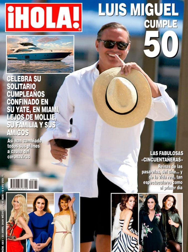 La portada de la revista Hola sobre los 50 años de Luis Miguel