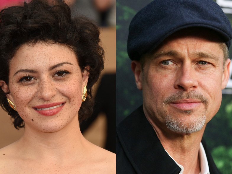 Alia Shawkat y Brad Pitt