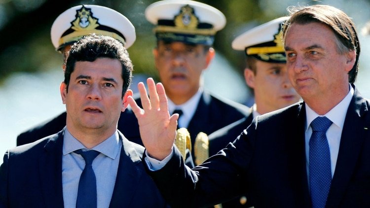 Sergio Moro y Jair Bolsonaro en otro tiempo (Reuters)