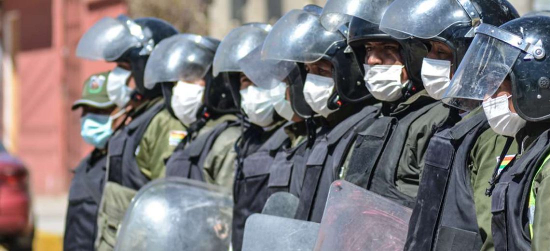Los efectivos dela Policía Boliviana I Foto: Emilio Huáscar.