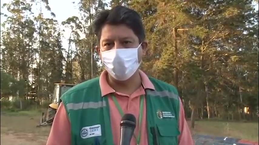 Desinfección en Vallegrande