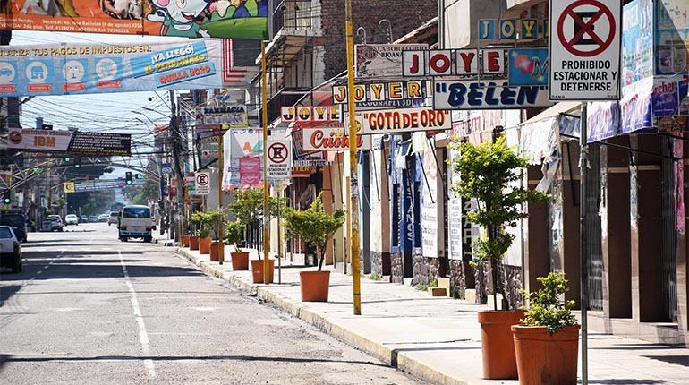Centro histórico en cuarentena. | Daniel James