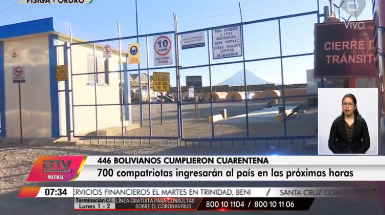 Vista del campamento de Pisiga. | Boliva TV