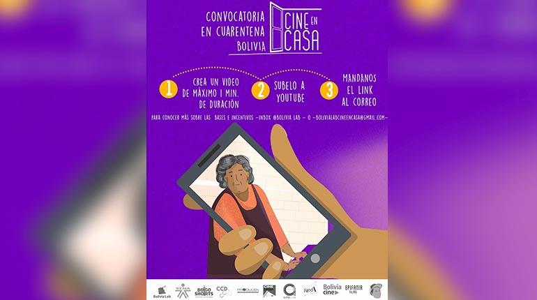 Bolivia Lab y el programa de cine de la UMSA lanzan el concurso “Cine en casa, historias desde la cuarentena”. | Cortesía
