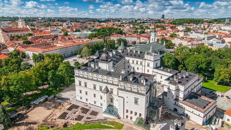 El centro de Vilna, la capital de Lituania