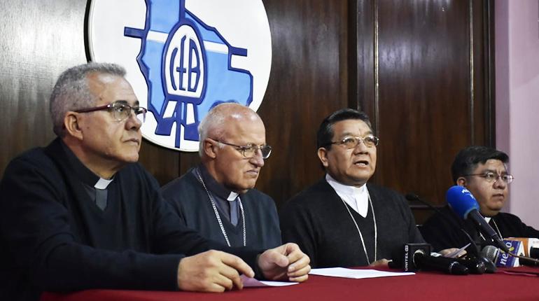 Conferencia Episcopal Boliviana en conferencia de prensa. | Archivo | APG