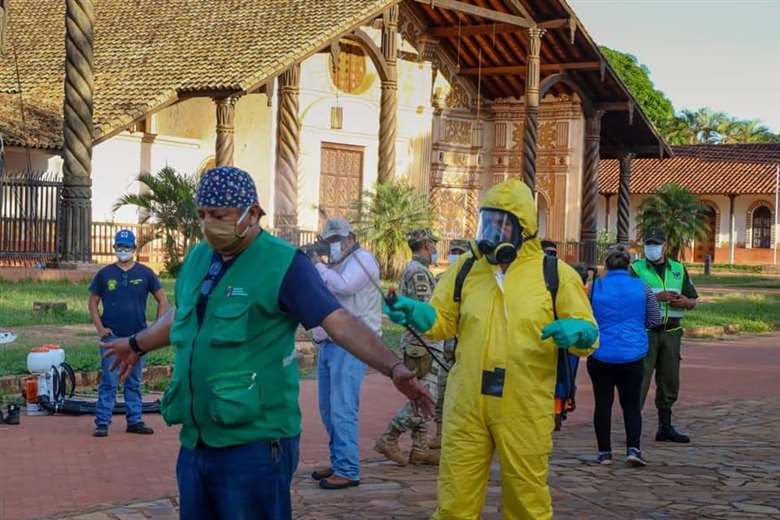 Labores de control y desinfección en Concepción (Foto: Jorge Huanca)