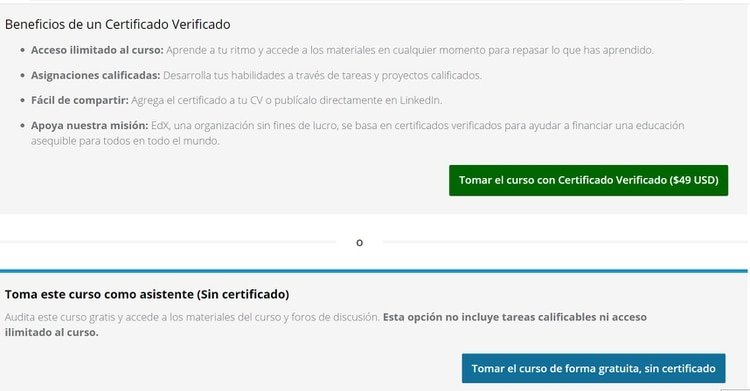 Éstas son las dos opciones que se ven al presionar el botón 