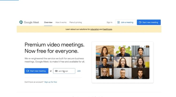 Para acceder a Google Meet se necesita tener una cuenta de Google. 