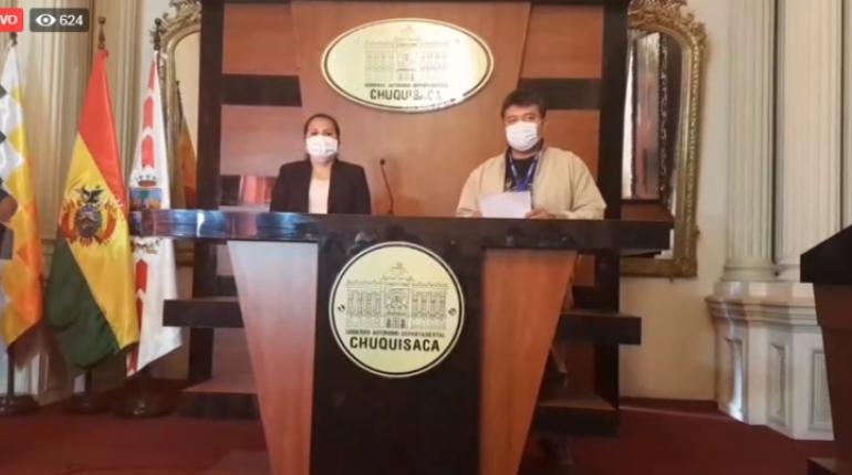 Maribel Quiroz durante el acto de posición. | Correo del Sur