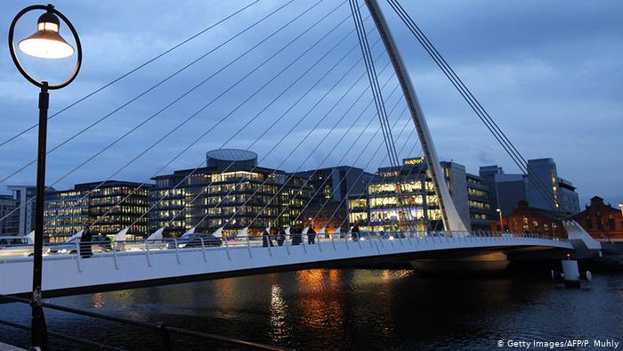 Distrito bancario de Dublin. Irlanda es acusada de ayudar a multinacionales a evadir impuestos. 