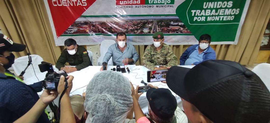 Conferencia de prensa luego de la reunión del COEM (Foto: DIARIO ZONA NORTE)