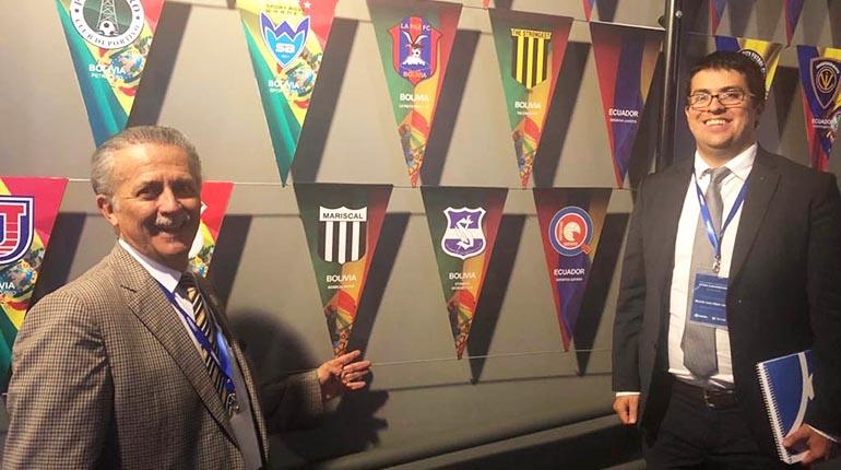 Luis Alípaz (izq.) y Ricardo Alípaz, dirigentes de Mariscal Braun, en Paraguay. | Mariscal Braun