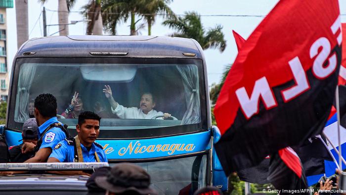 Nicaragua Jahrestag 40 Jahre Revolution | Daniel Ortega, Präsident (Getty Images/AFP/M. Valenzuela)