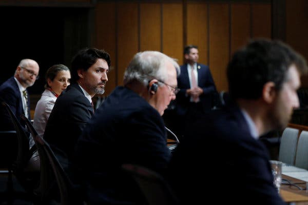 El primer ministro Justin Trudeau de Canadá asistió a una conferencia de prensa en Ottawa el viernes.