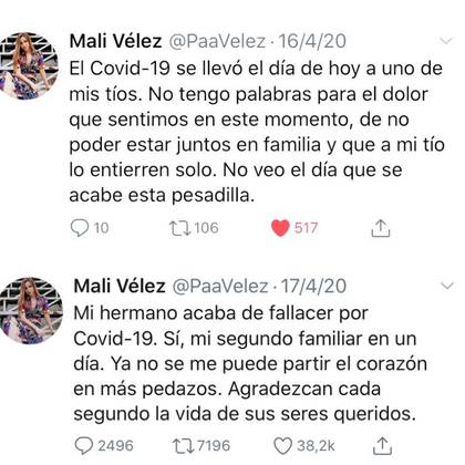 En sólo 24 horas la familia de Paola debió lamentar las muertes de un tío y de William, de sólo 25 años, ambos por coronavirus.