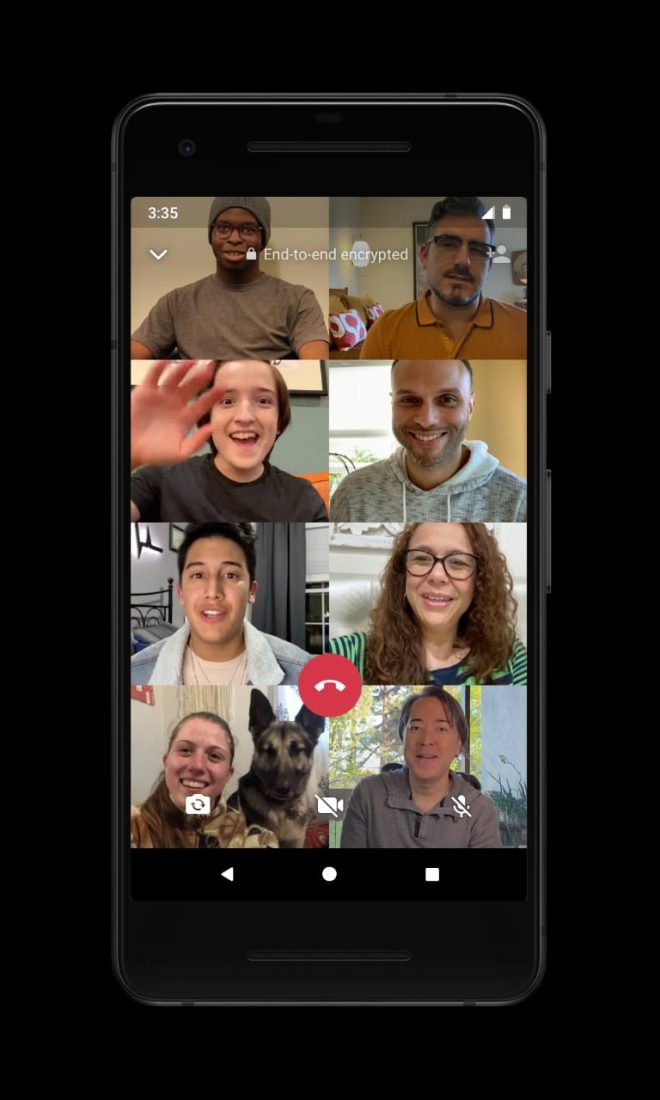 WhatsApp permite hacer videollamadas de hasta 8 personas