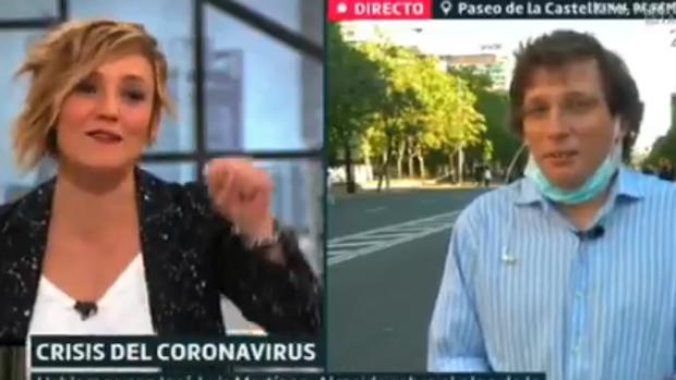 Cristina Pardo y Martínez-Almeida, durante la entrevista que llevaron a cabo el pasado domingo