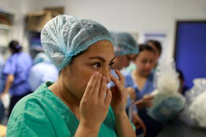 Karen Miranda, enfermera en un hospital de Ciudad Juárez (Foto: REUTERS/Carlos Jasso)