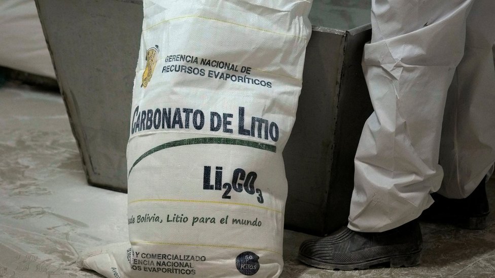 Carbonato de litio en bolsa