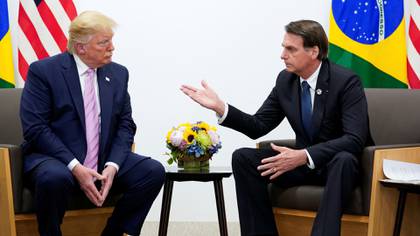 Donald Trump y Jair Bolsonaro durante la reunión en el marco del G20 en Osaka (Reuters)