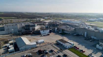 La planta de Tyson Foods en Waterloo, Iowa. (Daniel Acker for The New York Times)