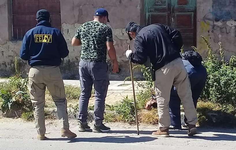 Efectivos de la Policía en el zona del hecho