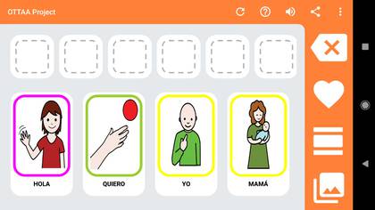 OTTA Project está basado en pictogramas digitales. 