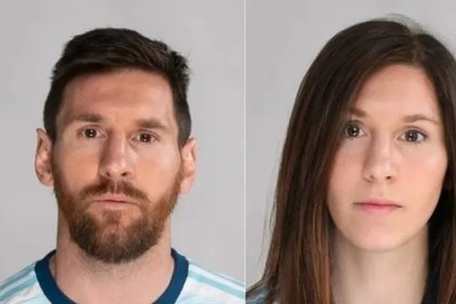 Lionel Messi y su versión con rostro femenino