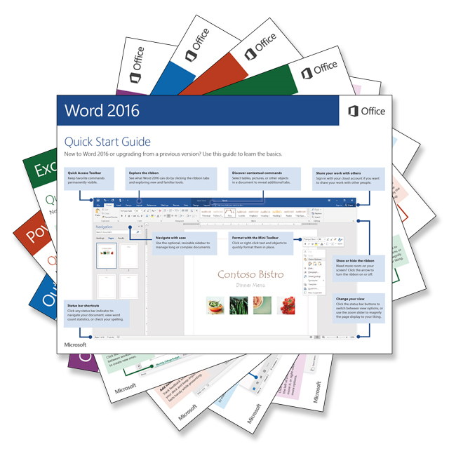 Ya disponibles las “Guías de inicio rápido de Office 2016″ [Tutoriales] –  