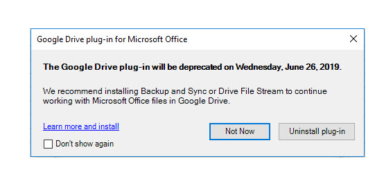 Google dejará de dar soporte al plugin de Drive para Microsoft Office –  